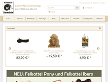 Tablet Screenshot of lammfell-onlineshop.de